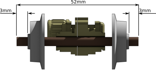 Vintage Railcar Assembly Axle Measurements