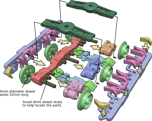 Vintage Railcar Assembly Diagram 1