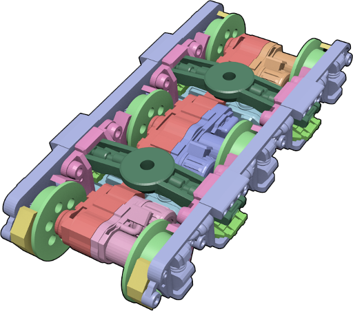 Vintage Railcar Assembly Diagram 2