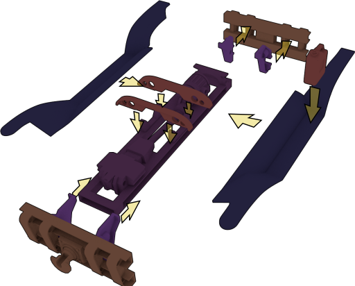 Vintage Railcar Assembly Diagram 3