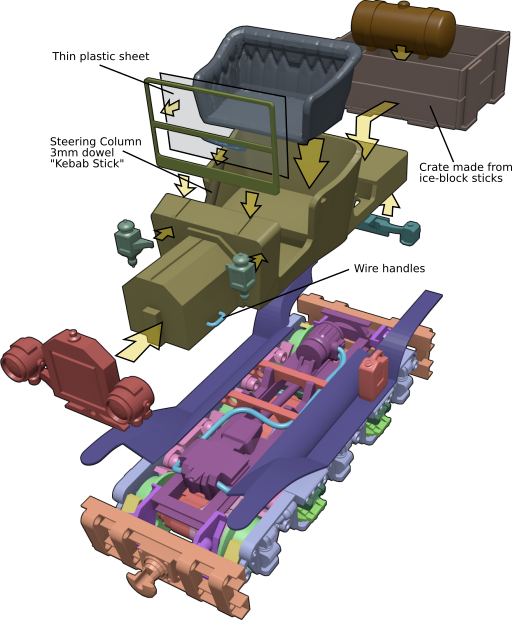 Vintage Railcar Assembly Diagram 5