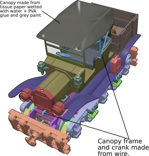 Vintage Railcar Assembly Diagram 7