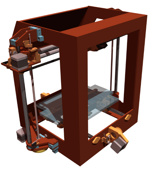 A rendering of the Beigebot 3D Printer