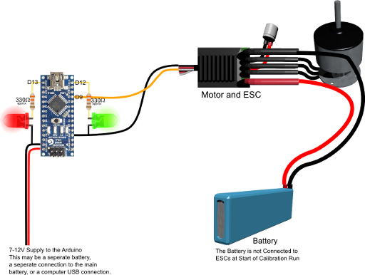 Circuit for Calibrating a Single ESC